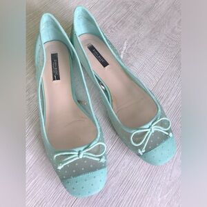 Zara Swiss Dot Mesh Ballet Flats